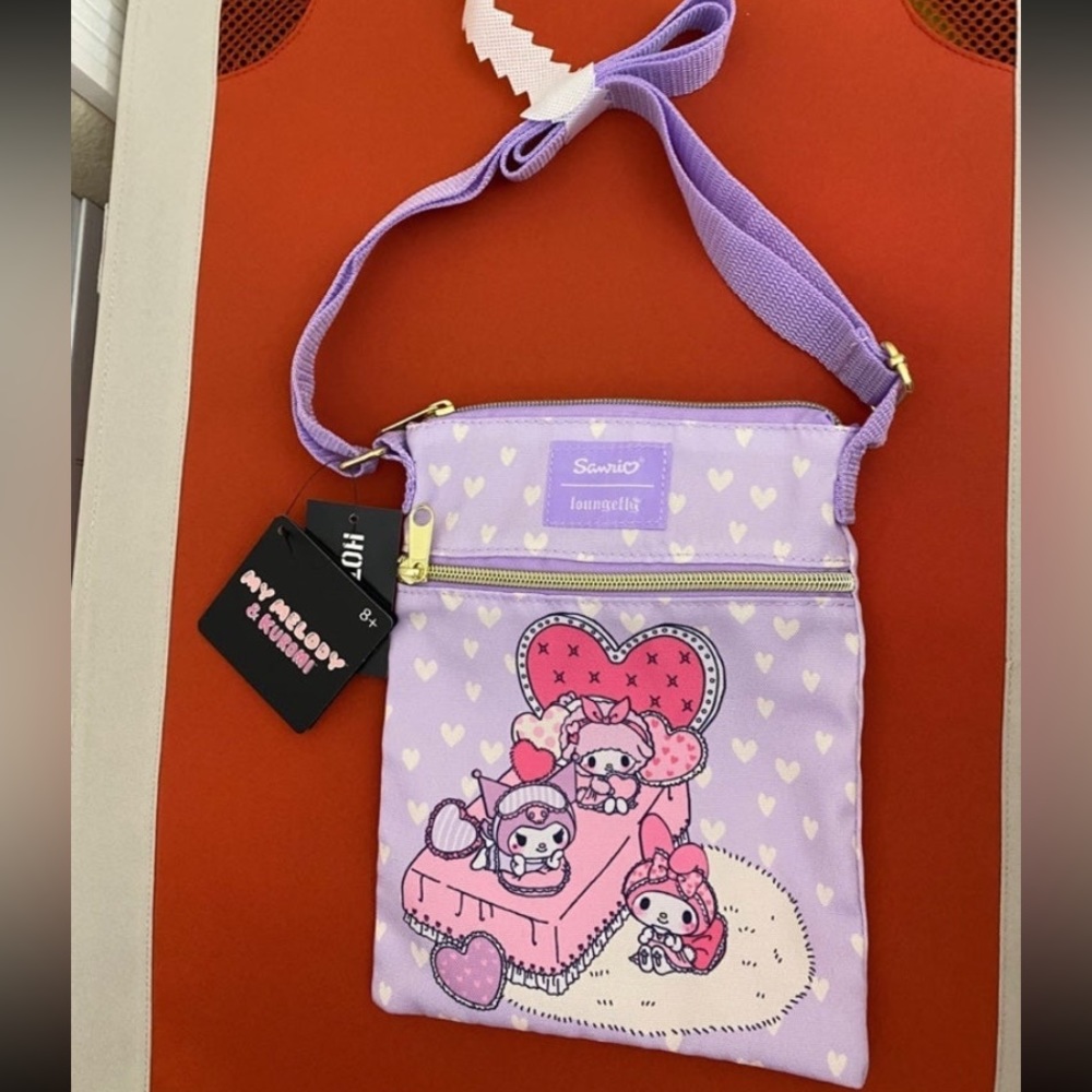 My Melody & Kuromi Sleepover Passport Crossbody Bag